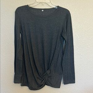Gray Long Sleeve Women's Top